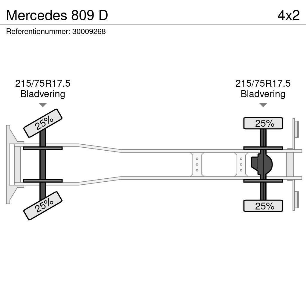 Mercedes-Benz 809 D Camiões estrado/caixa aberta