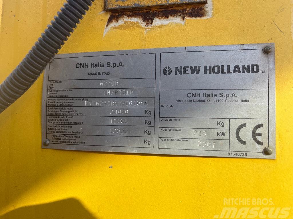 New Holland W 270 B Pás carregadoras de rodas