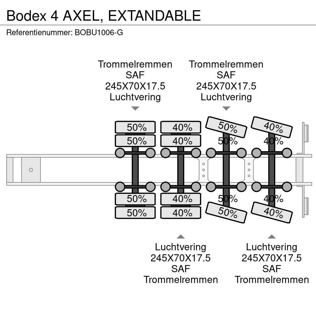 Bodex 4 AXEL,  EXTANDABLE Semi Reboques Carga Baixa