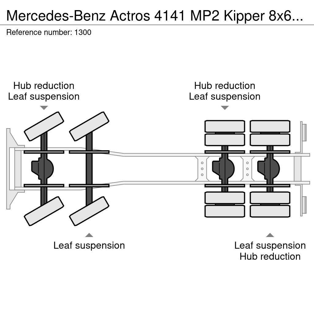 Mercedes-Benz Actros 4141 MP2 Kipper 8x6 V6 Manuel Gearbox Full Camiões basculantes
