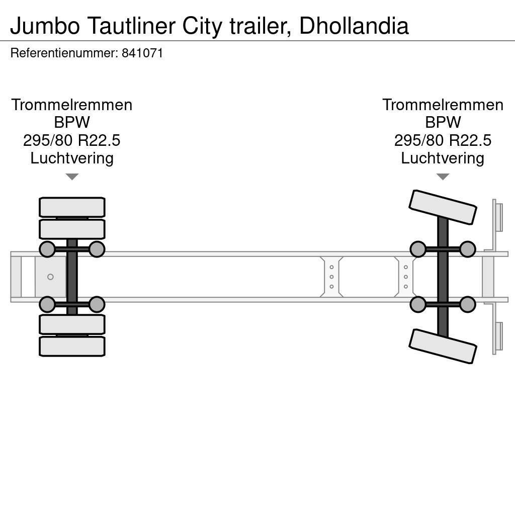Jumbo Tautliner City trailer, Dhollandia Semi Reboques Cortinas Laterais