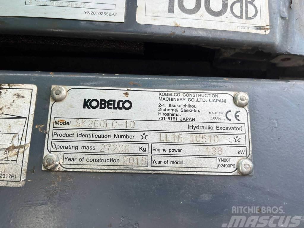 Kobelco SK 260 LC-10 2 BUCKETS / AC / CENTRAL LUBRICATION Escavadoras de rastos