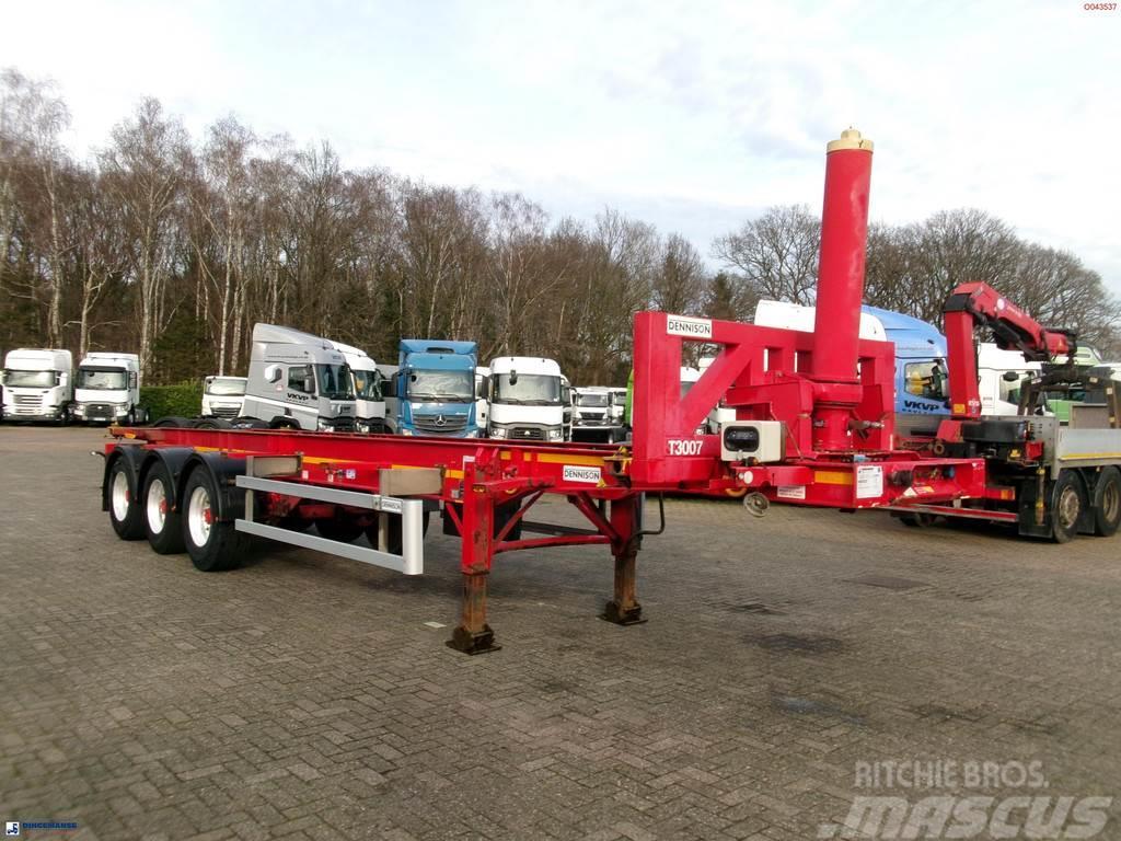 Dennison 3-axle tipping container trailer 30 ft. Semi Reboques Basculantes