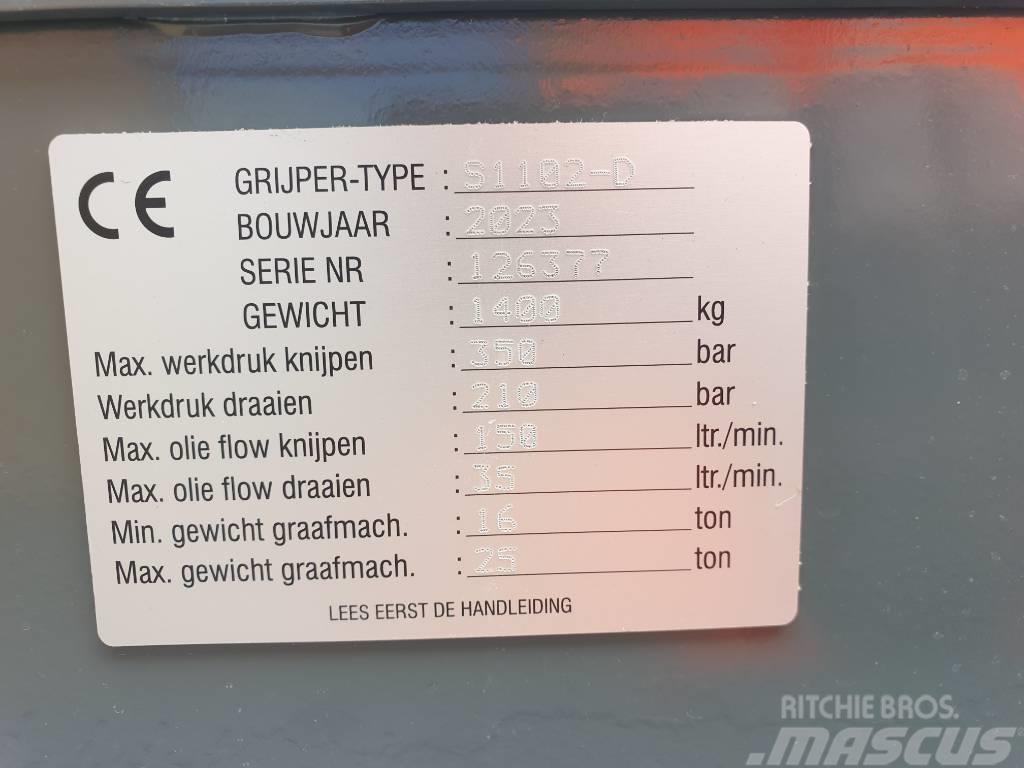 Zijtveld S1102-D sorting grapple cw40 Garras