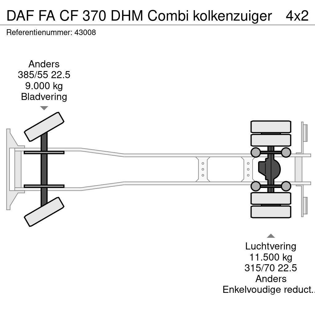 DAF FA CF 370 DHM Combi kolkenzuiger Camiões Aspiradores Combi