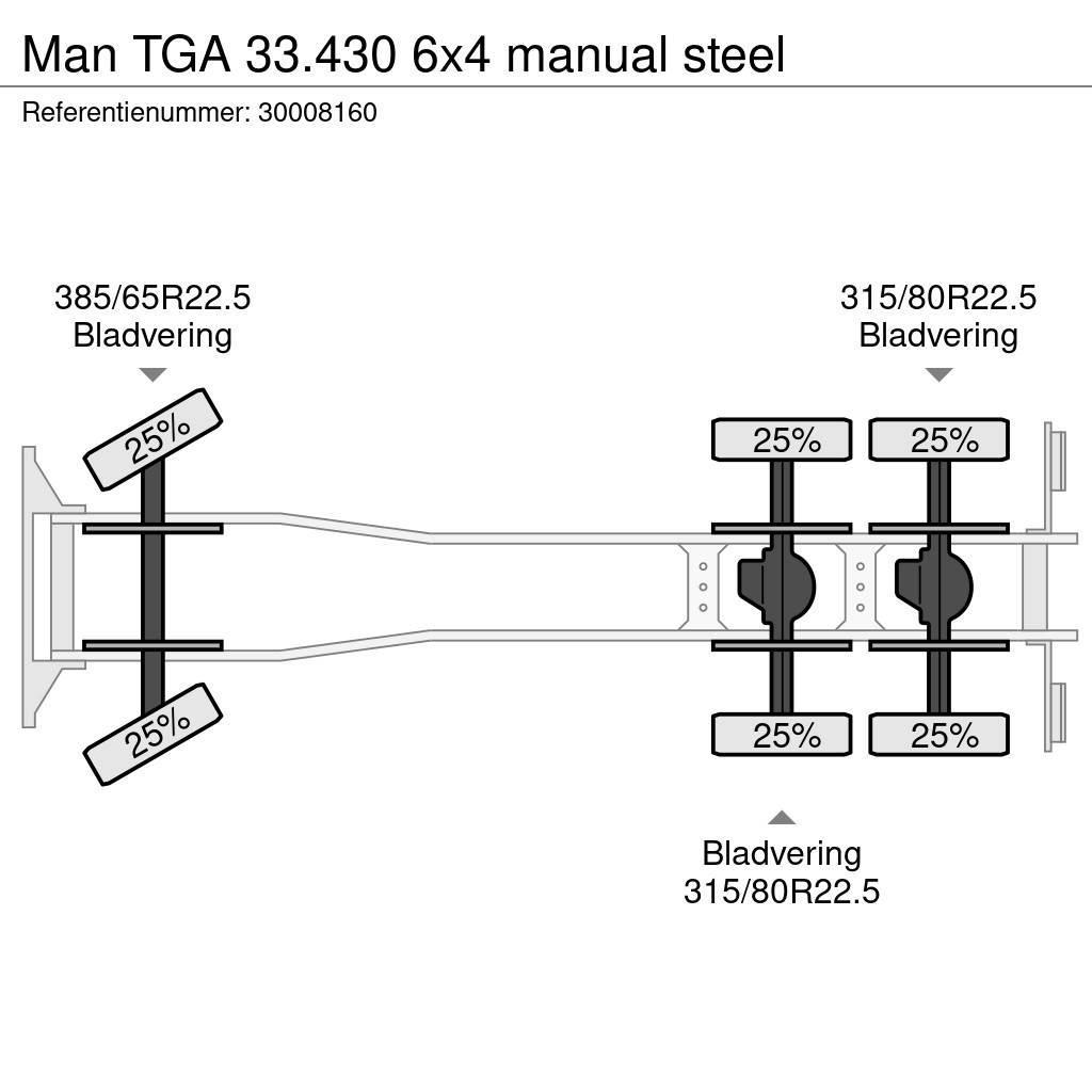 MAN TGA 33.430 6x4 manual steel Camiões basculantes