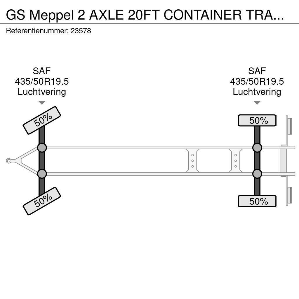 GS Meppel 2 AXLE 20FT CONTAINER TRANSPORT TRAILER Reboques Porta Contentores