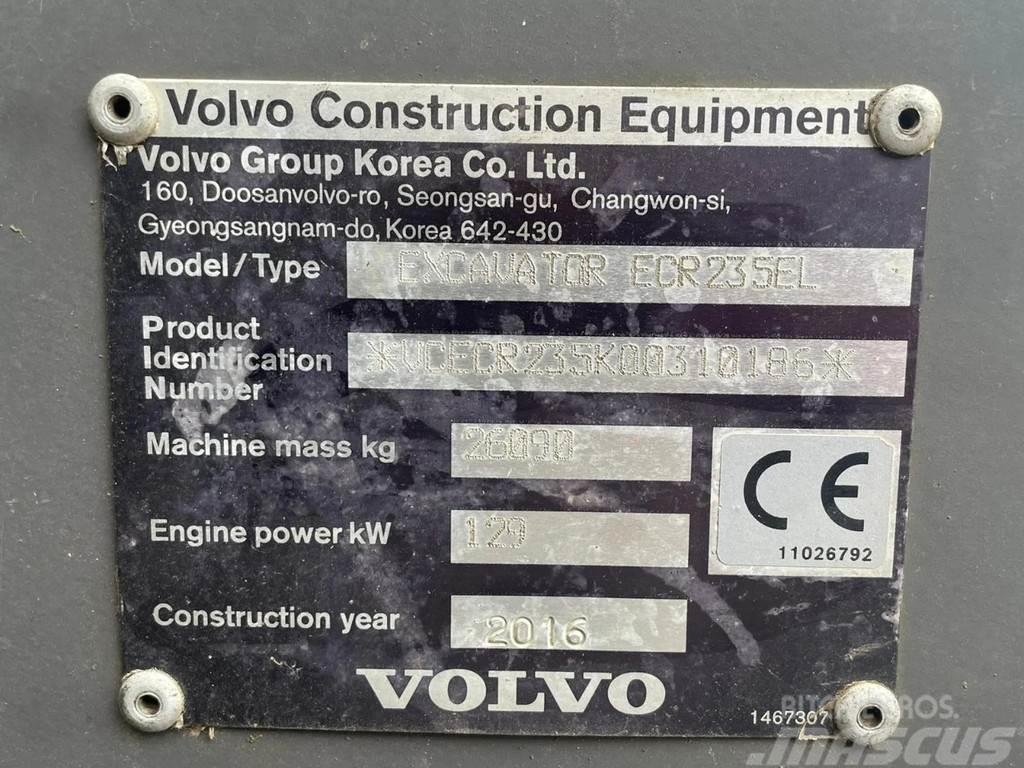 Volvo ECR 235 EL | ROTOTILT | BUCKET | AIRCO Escavadoras de rastos