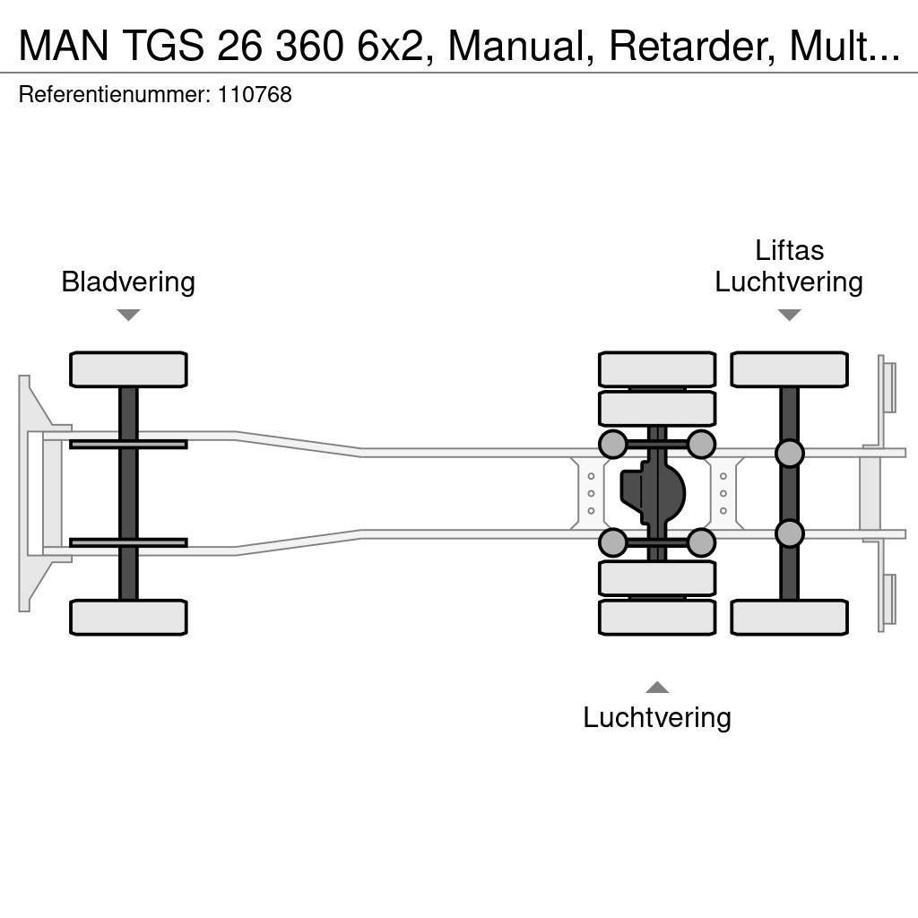 MAN TGS 26 360 6x2, Manual, Retarder, Multilift Camiões Ampliroll