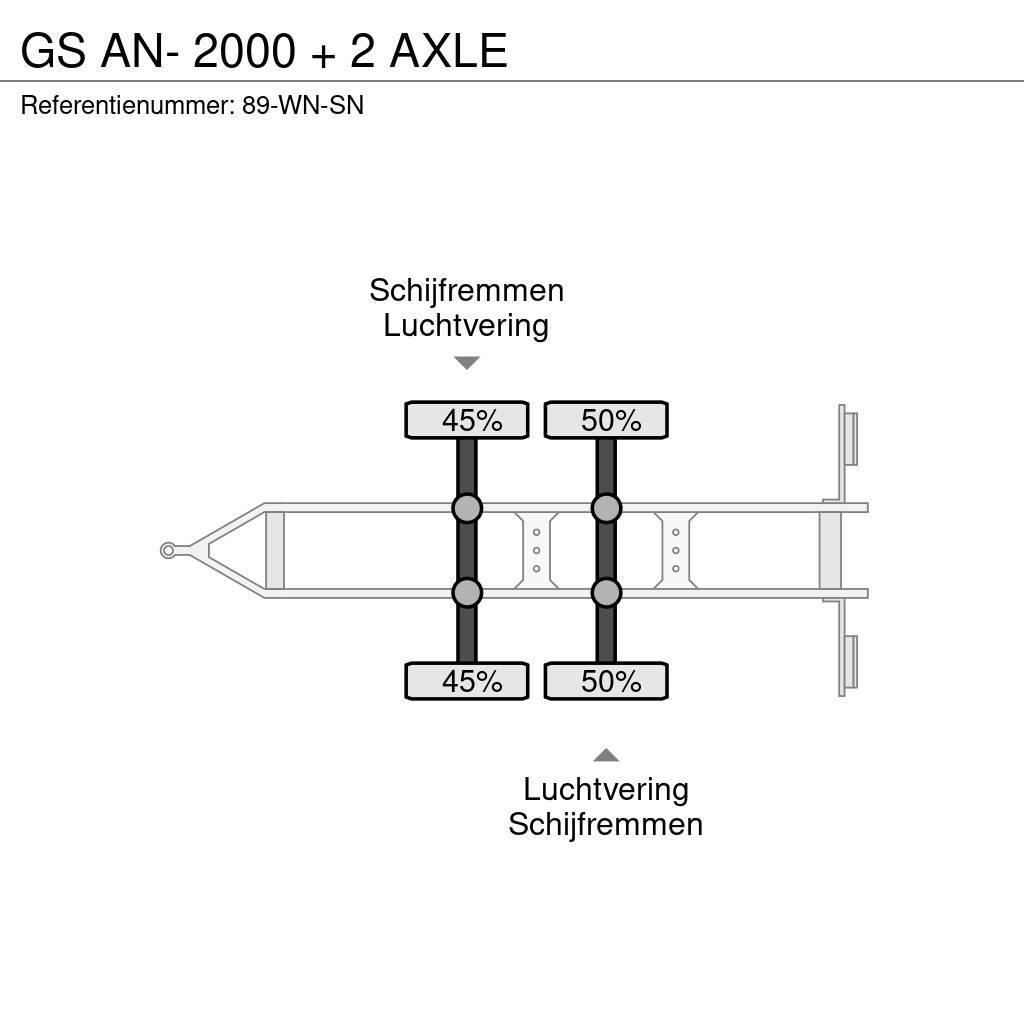 GS AN- 2000 + 2 AXLE Reboques estrado/caixa aberta