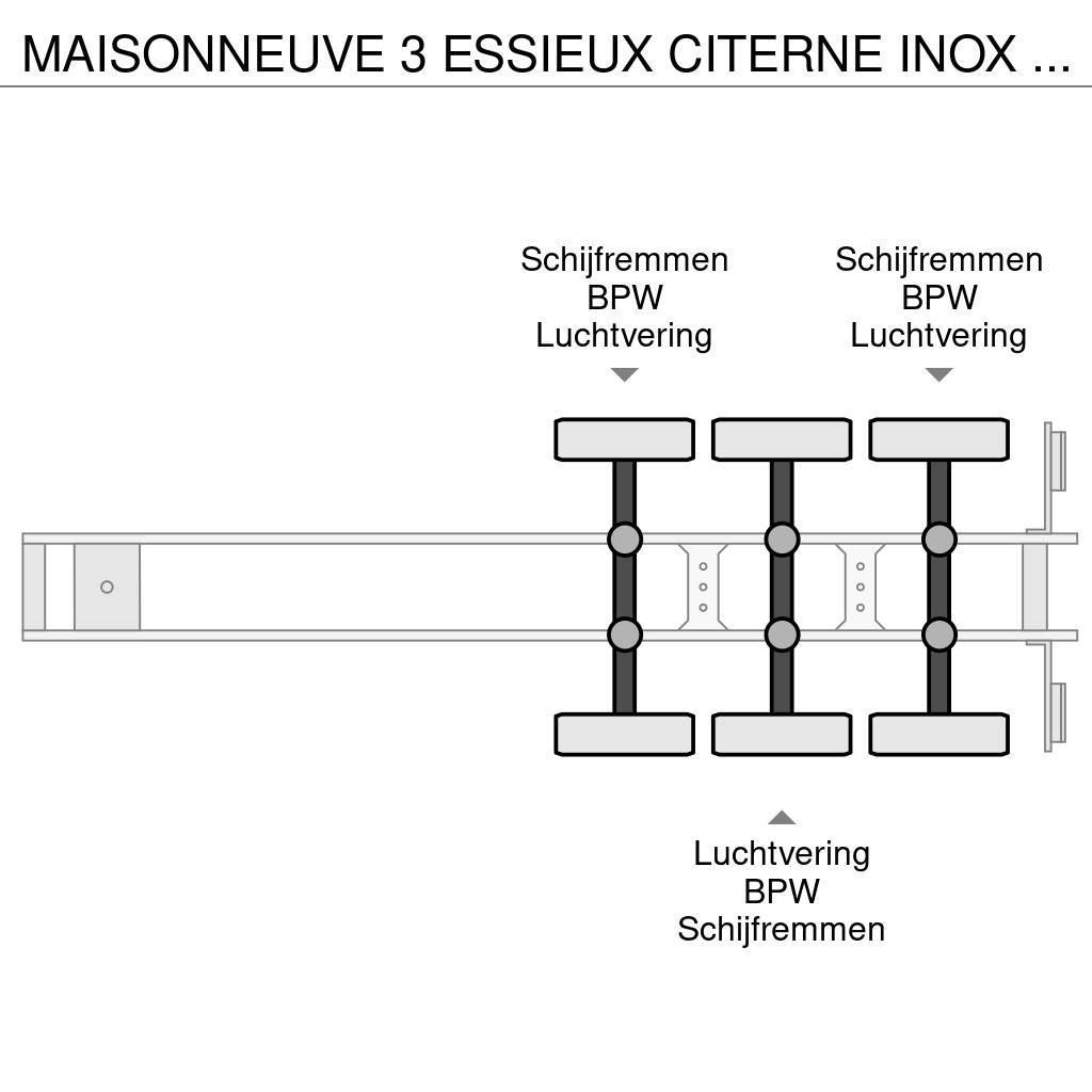 Maisonneuve 3 ESSIEUX CITERNE INOX ISOLEE  - 4 COMPARTIMENTS ( Semi Reboques Cisterna