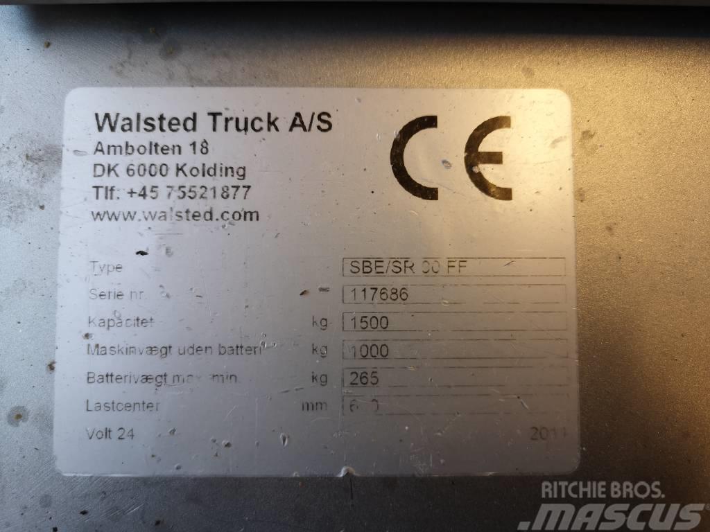  Walsted SBE/SR90FF - 1,5 tonns rustfri stabler FRI Empilhador para operador externo