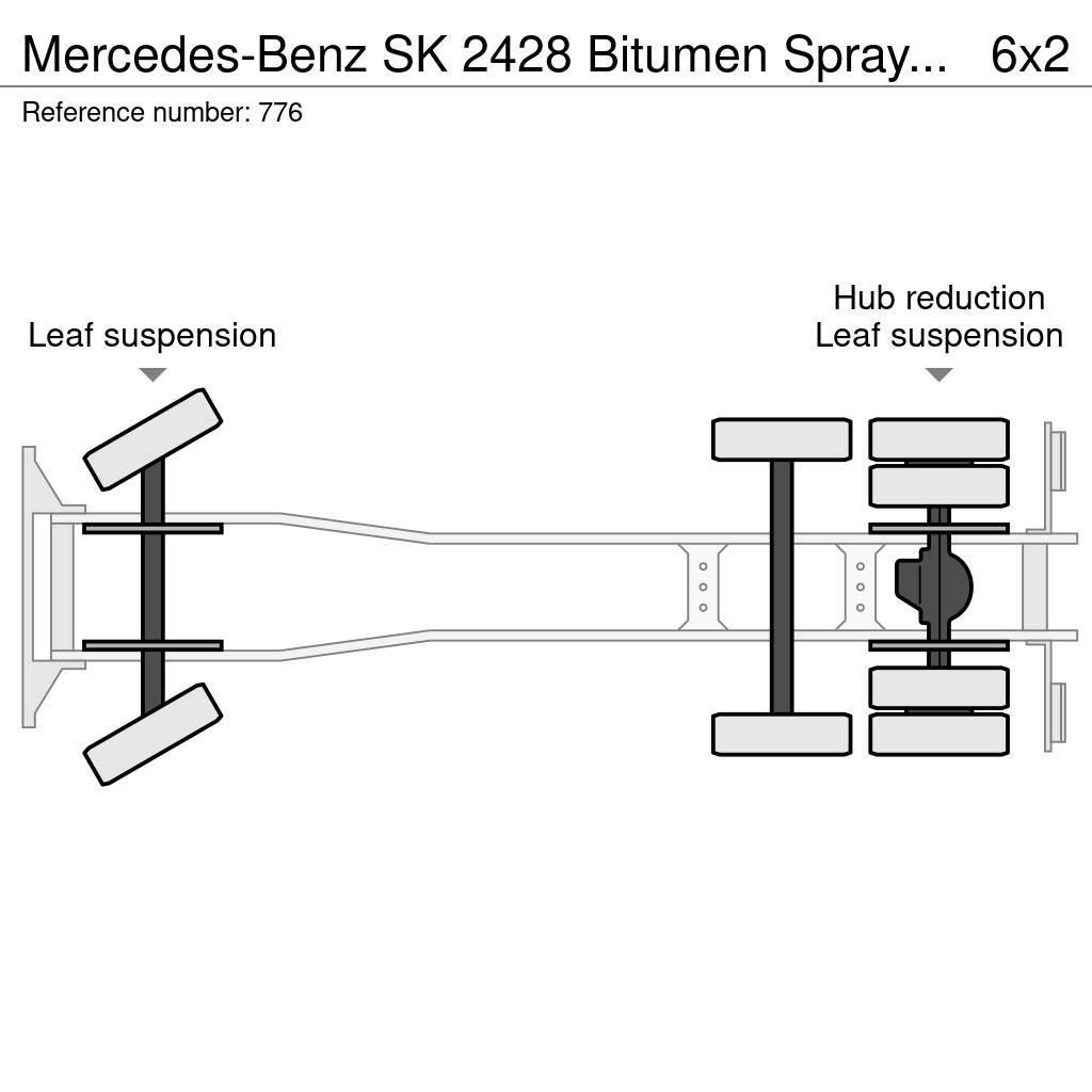 Mercedes-Benz SK 2428 Bitumen Sprayer 11.000L Good Condition Pulverizadores de betume