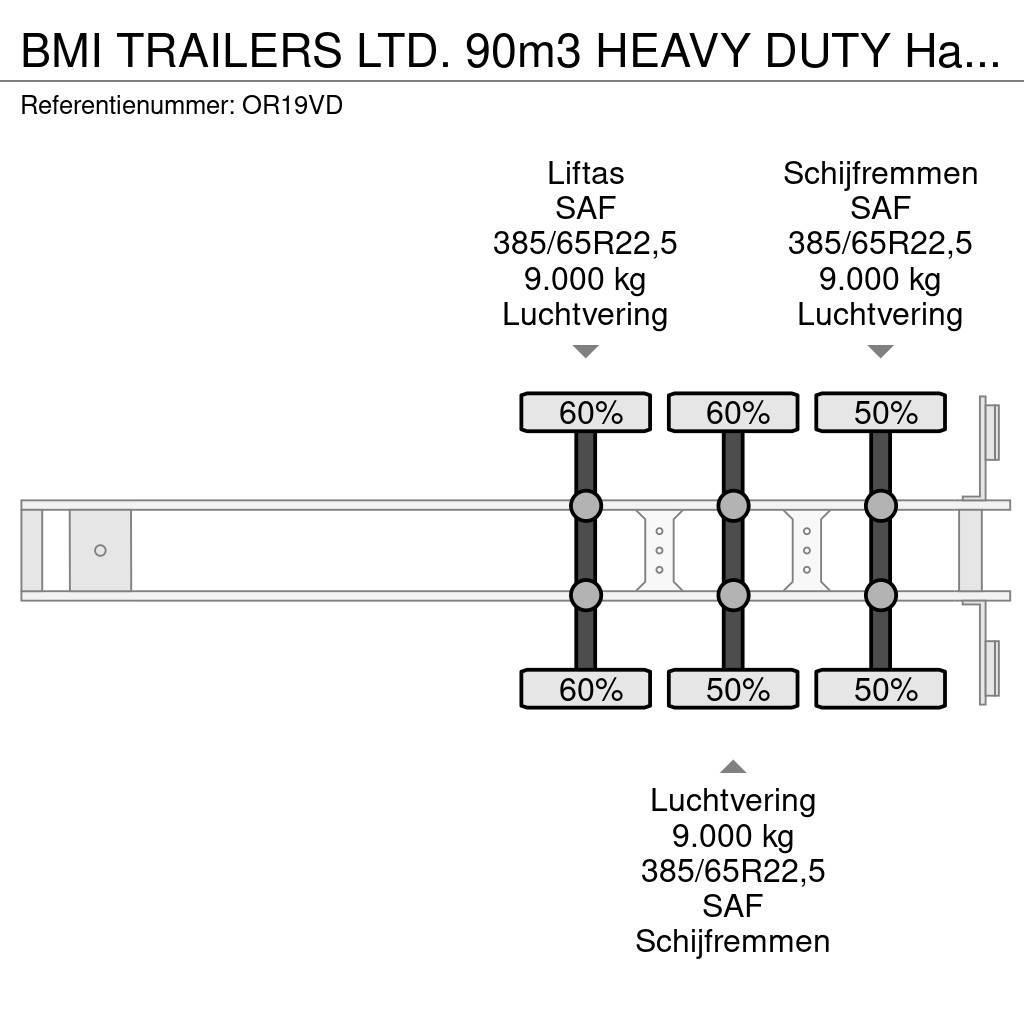  BMI TRAILERS LTD. 90m3 HEAVY DUTY Hardox Ferropush Semi-reboques pisos móveis