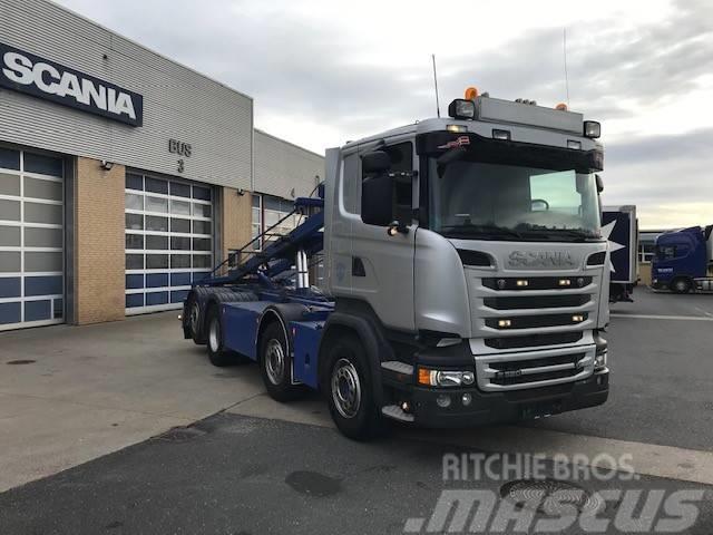 Scania R520 Camiões caixa desmontável com elevador de cabo