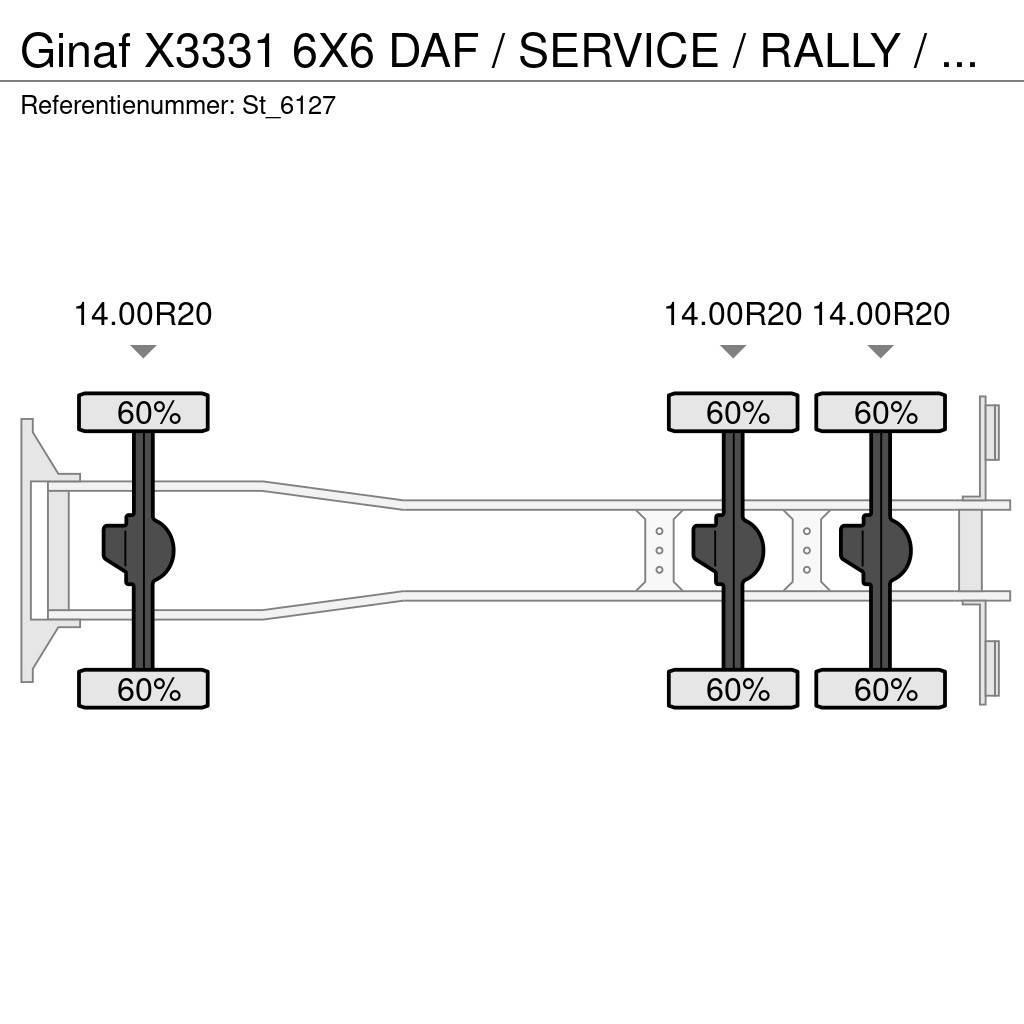 Ginaf X3331 6X6 DAF / SERVICE / RALLY / T5 / DAKAR Camiões de caixa fechada