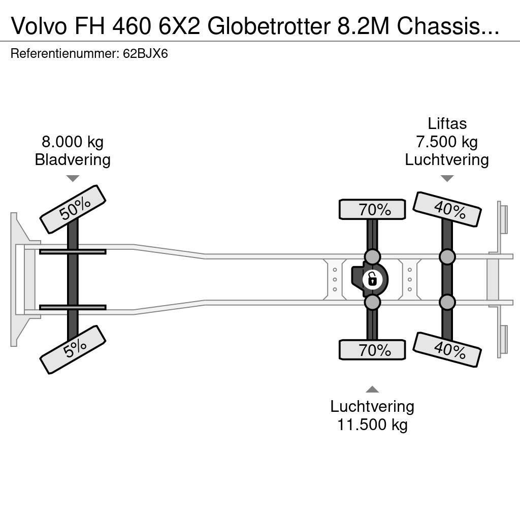 Volvo FH 460 6X2 Globetrotter 8.2M Chassis Xenon NL Truc Camiões de chassis e cabine