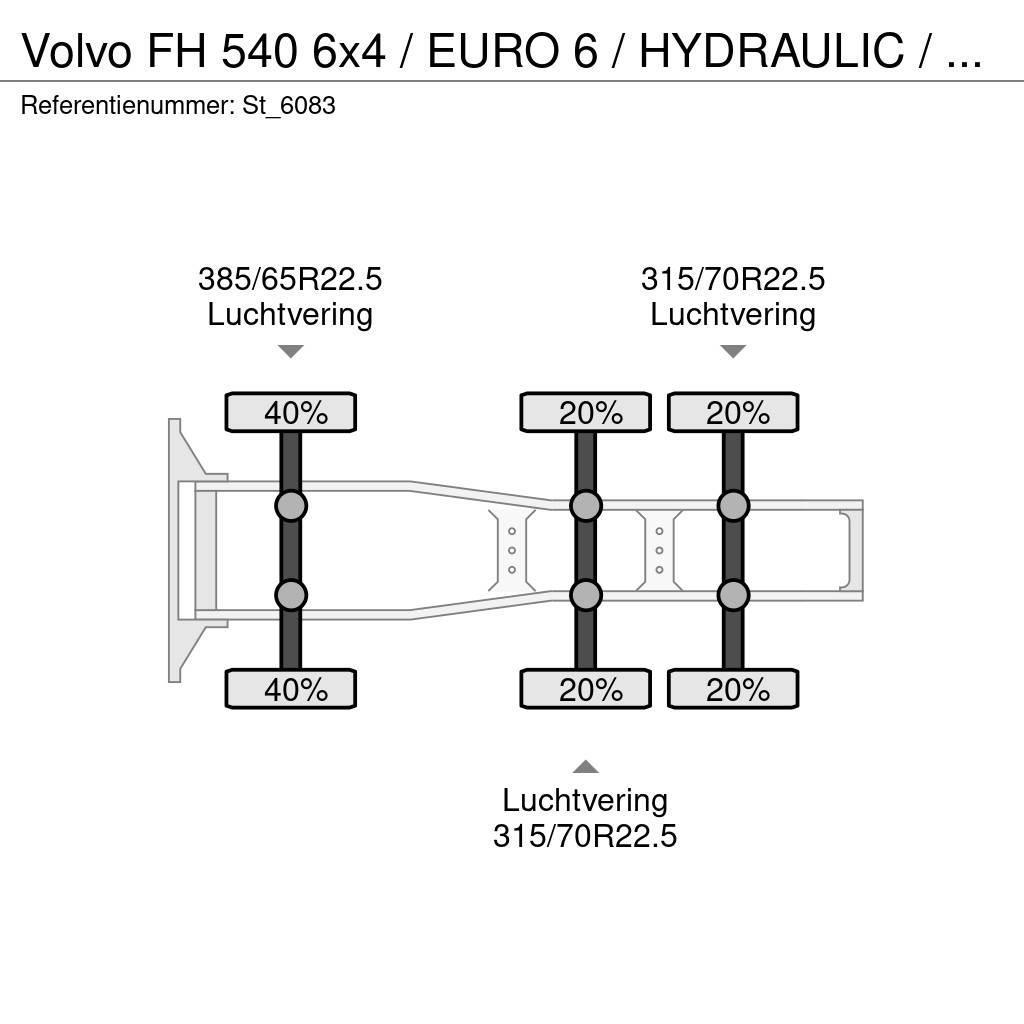 Volvo FH 540 6x4 / EURO 6 / HYDRAULIC / RETARDER Tractores (camiões)
