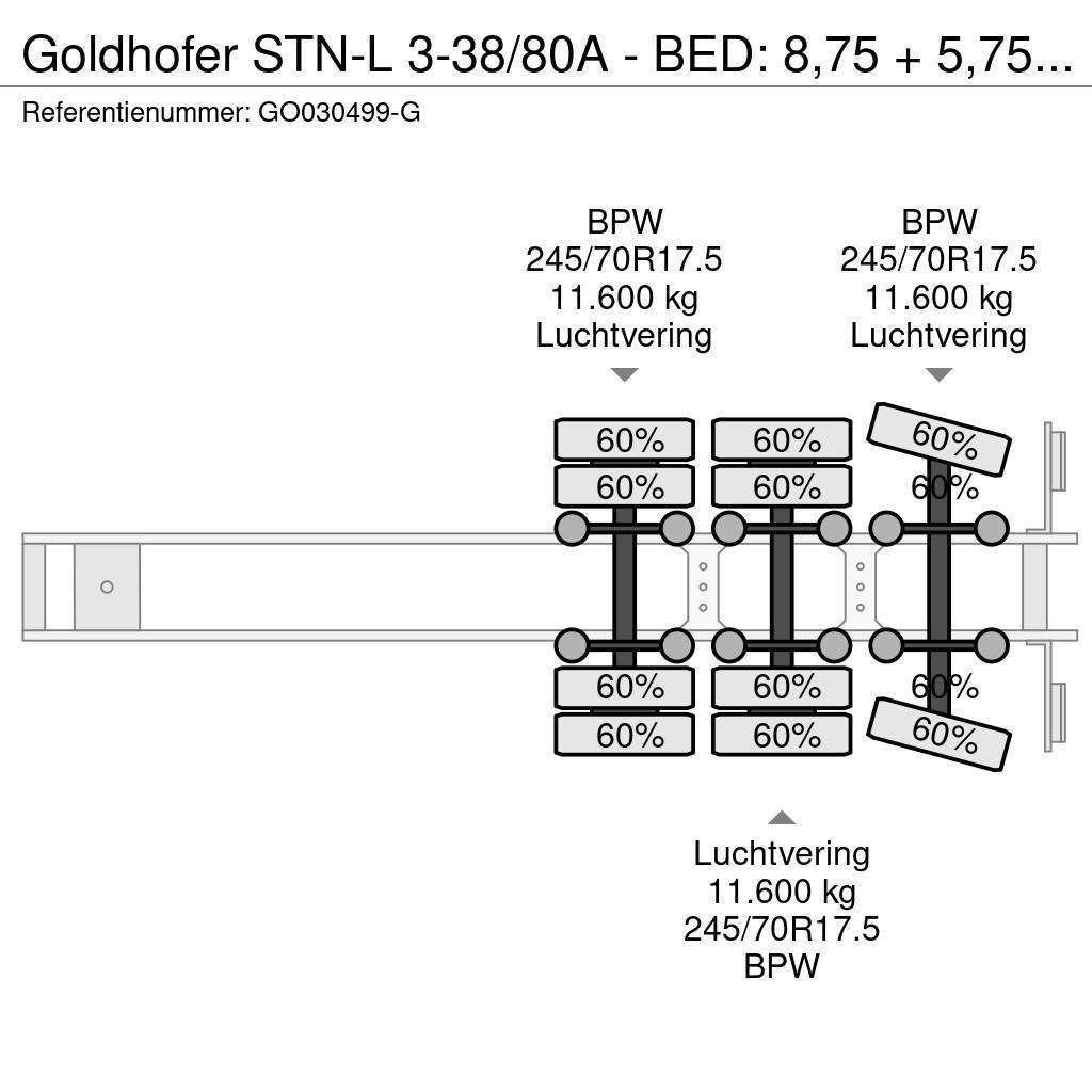 Goldhofer STN-L 3-38/80A - BED: 8,75 + 5,75 METER Semi Reboques Carga Baixa