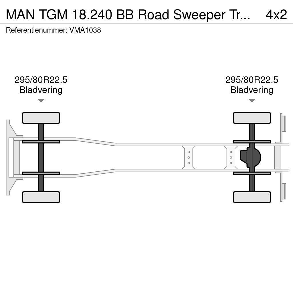 MAN TGM 18.240 BB Road Sweeper Truck (3 units) Camiões varredores