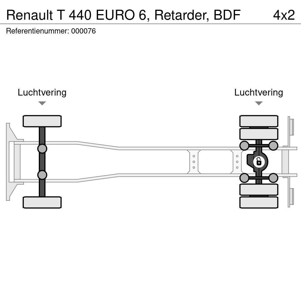 Renault T 440 EURO 6, Retarder, BDF Camiões caixa desmontável com elevador de cabo