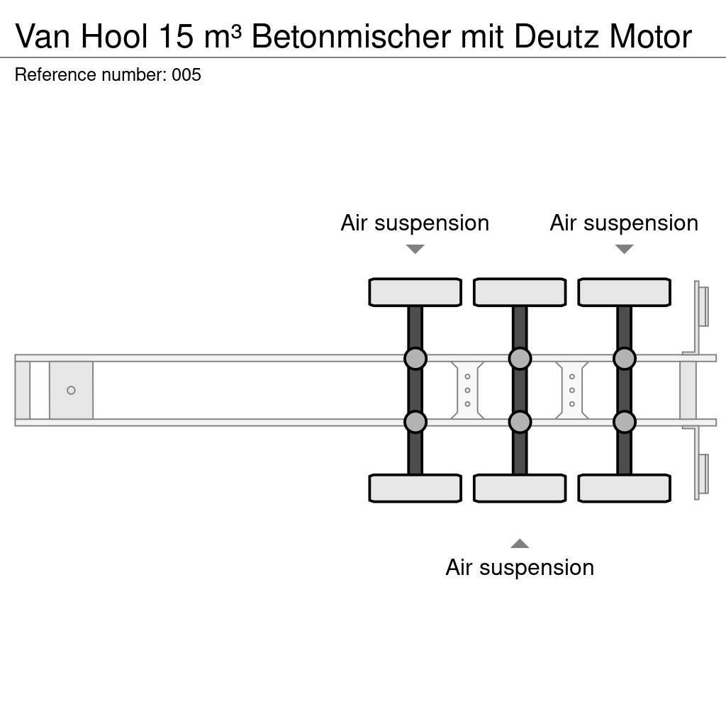 Van Hool 15 m³ Betonmischer mit Deutz Motor Outros Semi Reboques