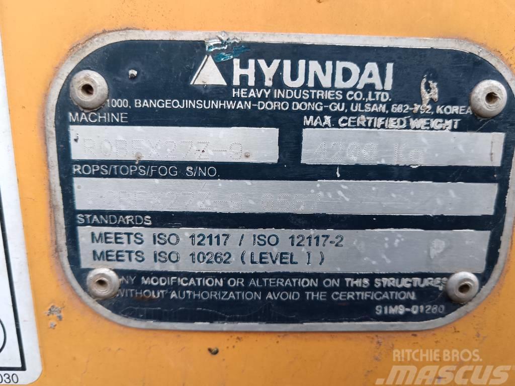 Hyundai Robex 27 Z-9 Mini Escavadoras <7t