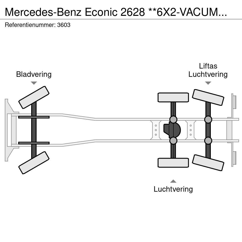 Mercedes-Benz Econic 2628 **6X2-VACUMTRUCK-HYDROCUREUR** Camiões Aspiradores Combi