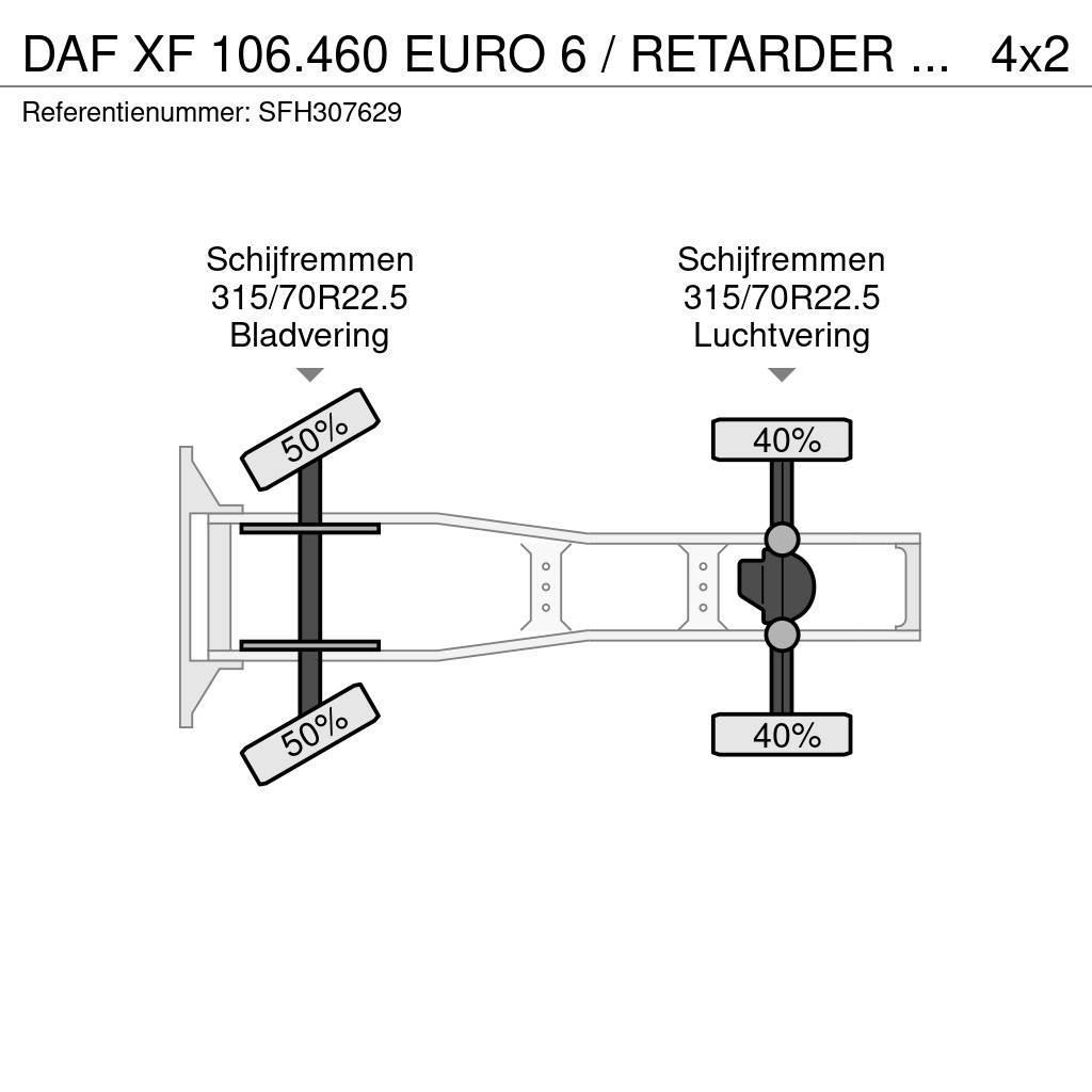 DAF XF 106.460 EURO 6 / RETARDER / PTO / MANUEL / AIRC Tractores (camiões)