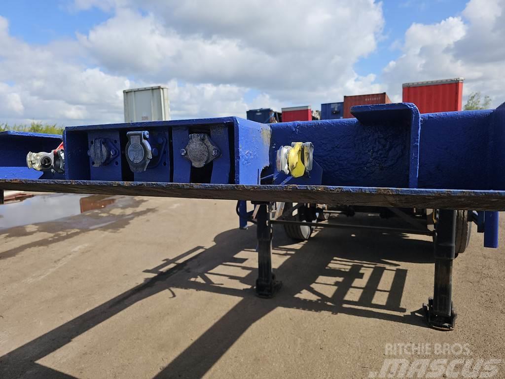Renders 2 axle 20 ft container chassis steel springs bpw d Semi Reboques Porta Contentores