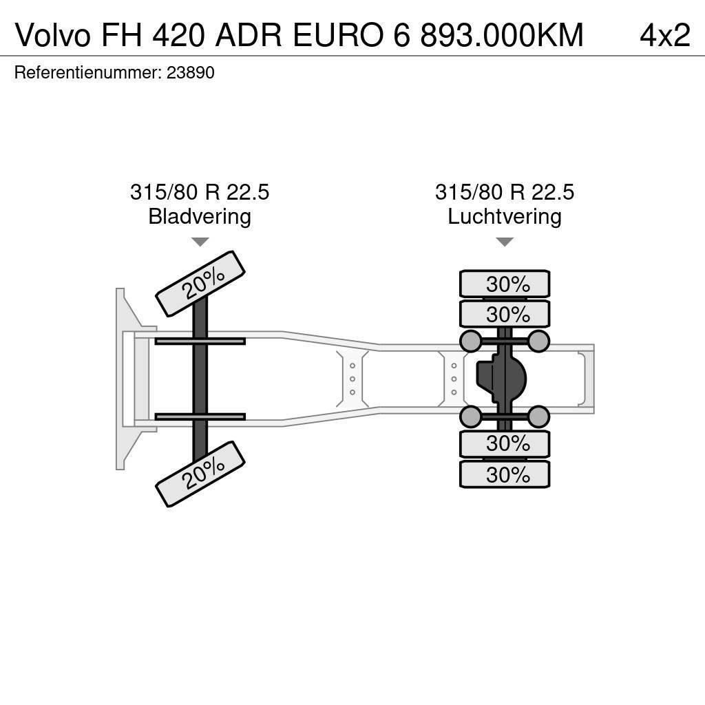 Volvo FH 420 ADR EURO 6 893.000KM Tractores (camiões)