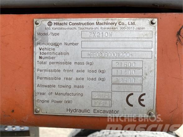 Hitachi ZX 210 W Escavadoras de rodas