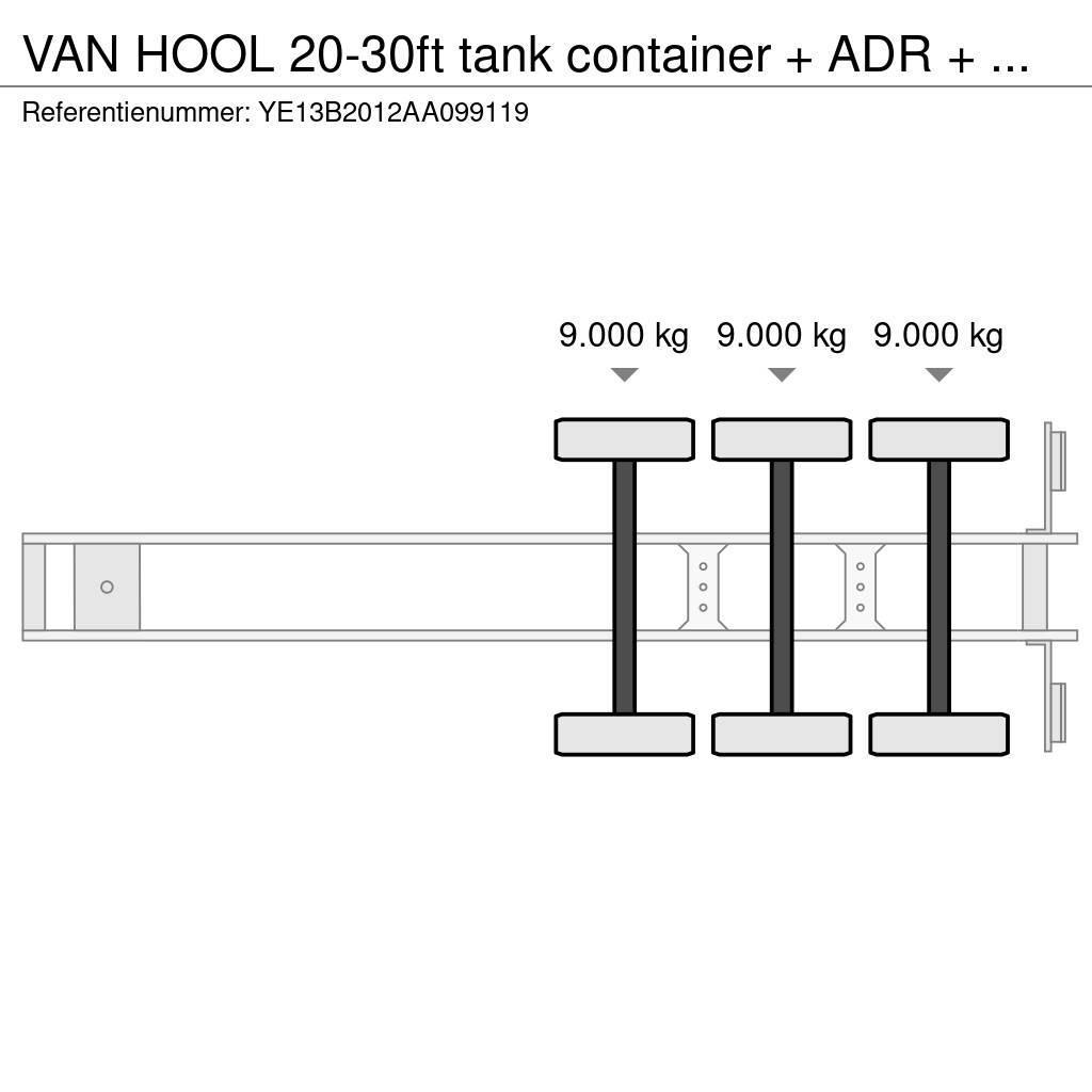 Van Hool 20-30ft tank container + ADR + VERY BEAUTIFUL TRAI Semi Reboques Porta Contentores