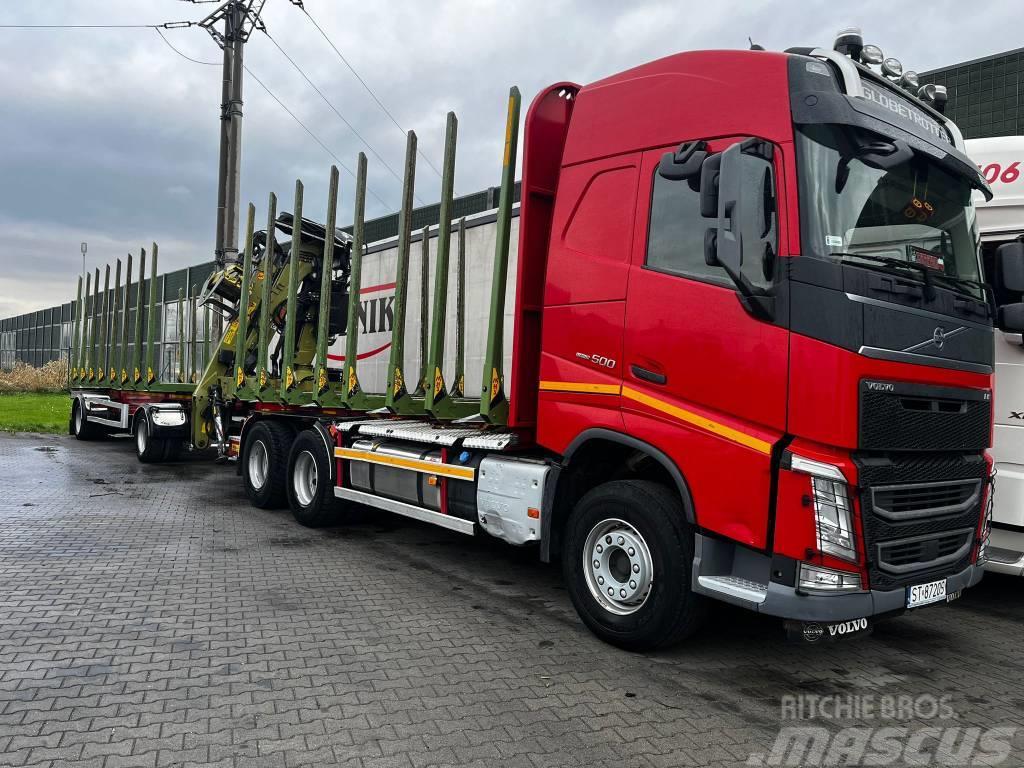 Volvo w zabudowie MHS FH Camiões de transporte de troncos