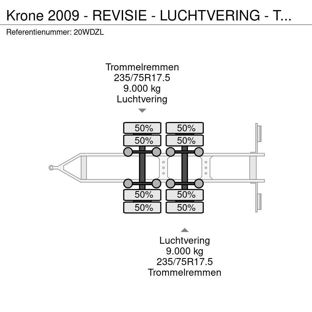 Krone 2009 - REVISIE - LUCHTVERING - TROMMELREM Reboques de transporte Auto