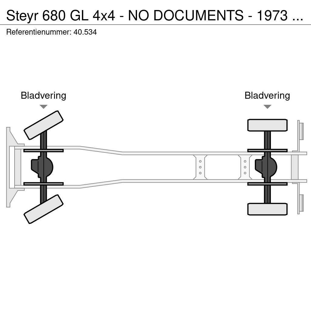 Steyr 680 GL 4x4 - NO DOCUMENTS - 1973 - 40.534 Camiões estrado/caixa aberta
