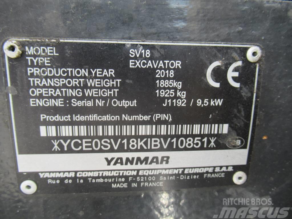 Yanmar SV 18 Mini Escavadoras <7t