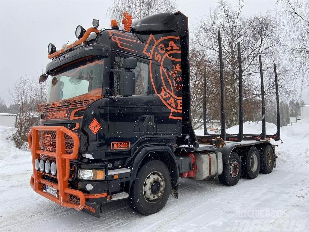 Scania R-serie Rautajouset ja keppivaihteet Camiões de transporte de troncos