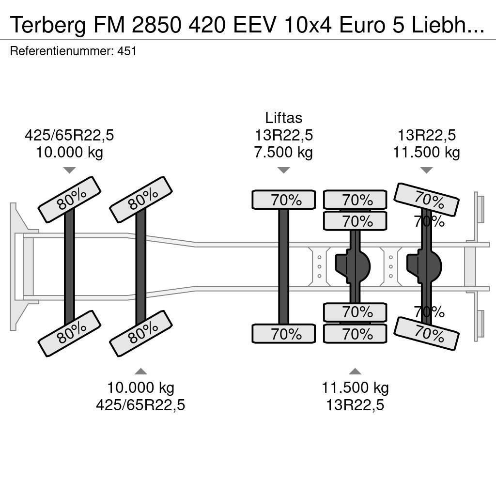 Terberg FM 2850 420 EEV 10x4 Euro 5 Liebherr 15 Kub Mixer Camiões de betão