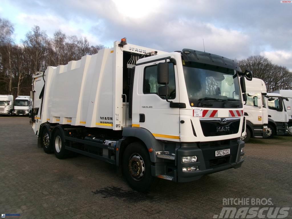MAN TGM 26.320 6X2 Euro 6 RHD Faun refuse truck Camiões de lixo