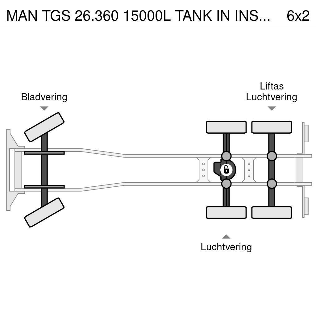 MAN TGS 26.360 15000L TANK IN INSULATED STAINLESS STEE Camiões-cisterna