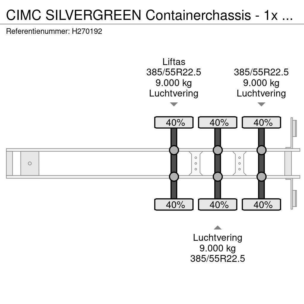 CIMC Silvergreen Containerchassis - 1x 20FT 2x 20FT 1x Semi Reboques Porta Contentores