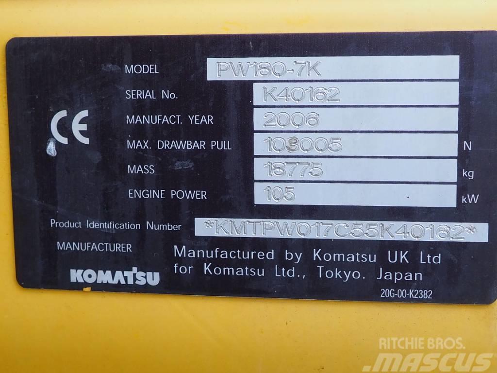 Komatsu PW180-7K Escavadoras de rodas