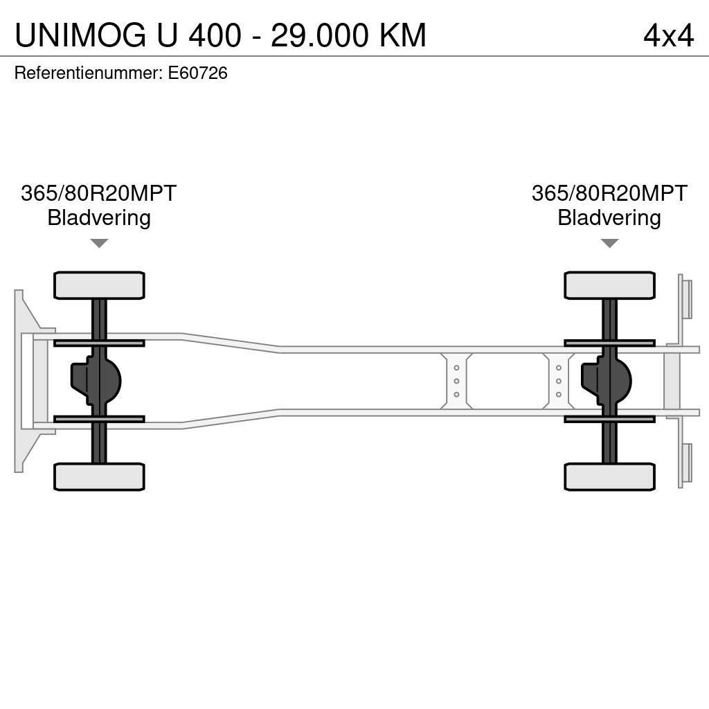 Unimog U 400 - 29.000 KM Camiões basculantes