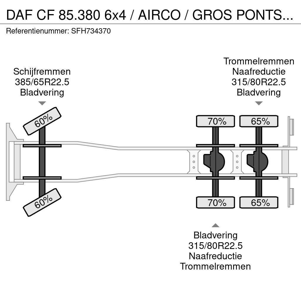 DAF CF 85.380 6x4 / AIRCO / GROS PONTS - BIG AXLES / L Camiões basculantes