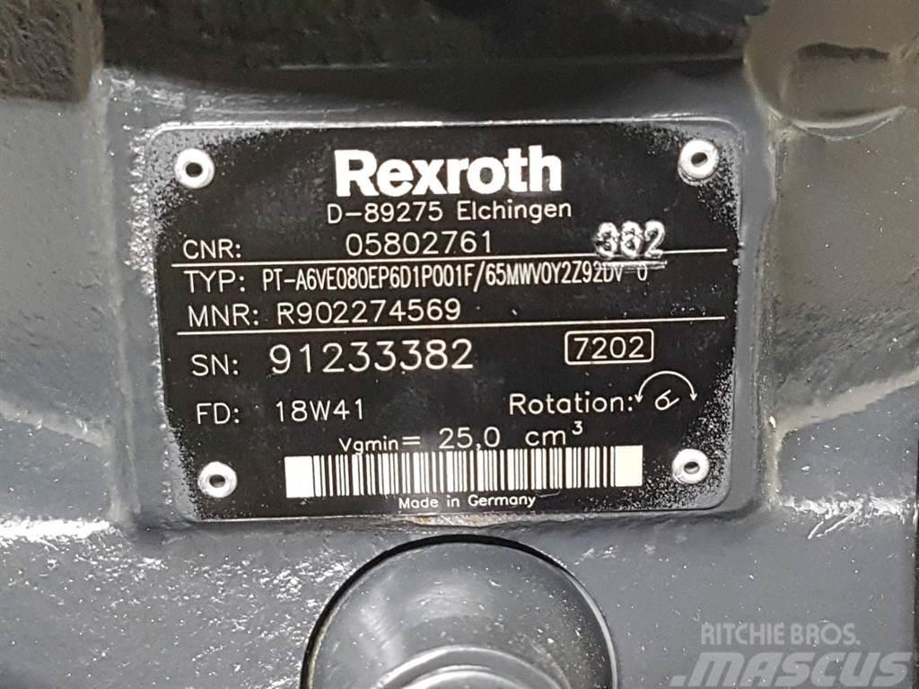 Bomag 05802761-Rexroth A6VE080EP-Drive motor/Fahrmotor Hidráulica