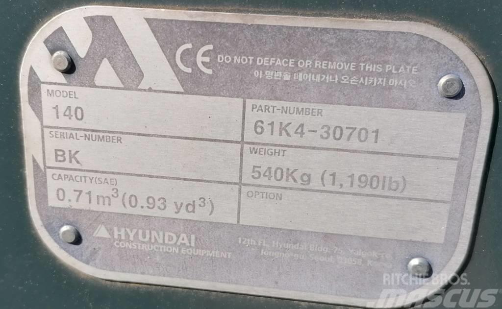 Hyundai 0.7m3_HX140 Baldes