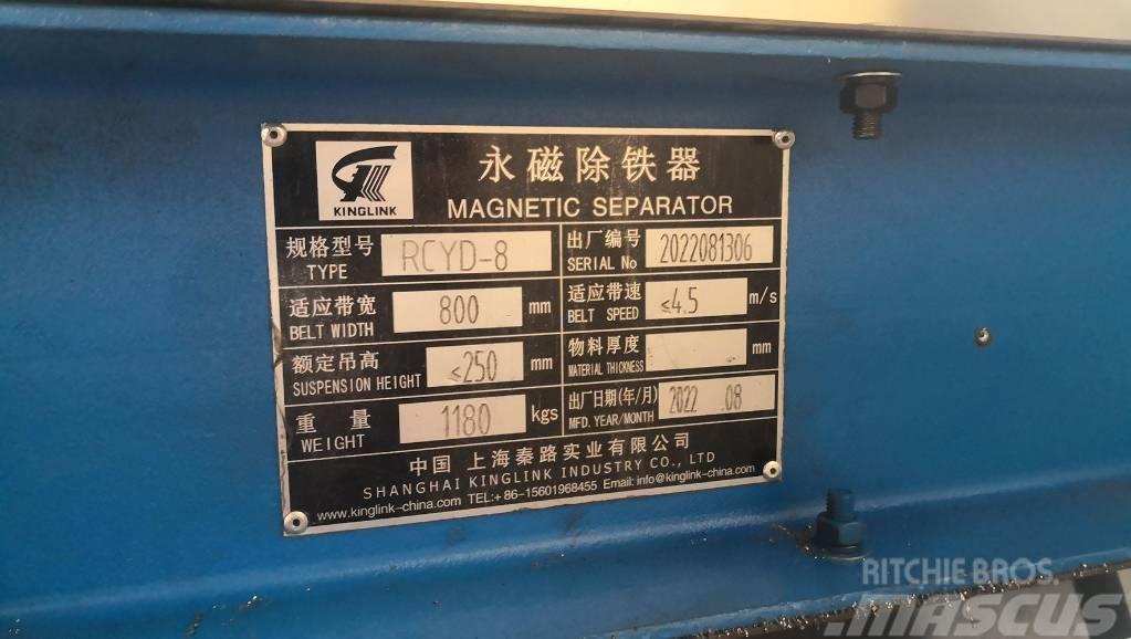Kinglink RCYD-8 Permanent Magnetic Iron Separator Centrais de processamento de lixo