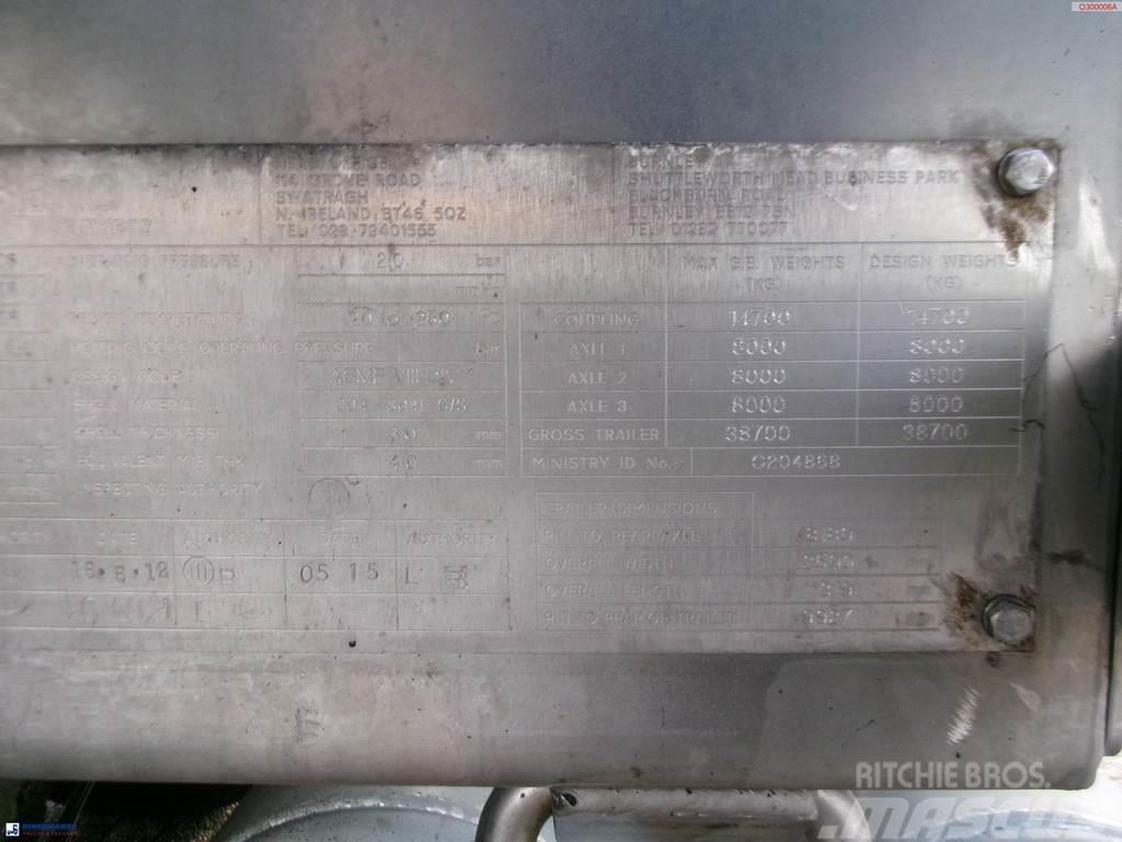 Crossland Bitumen tank inox 33 m3 / 1 comp + ADR L4BN Semi Reboques Cisterna