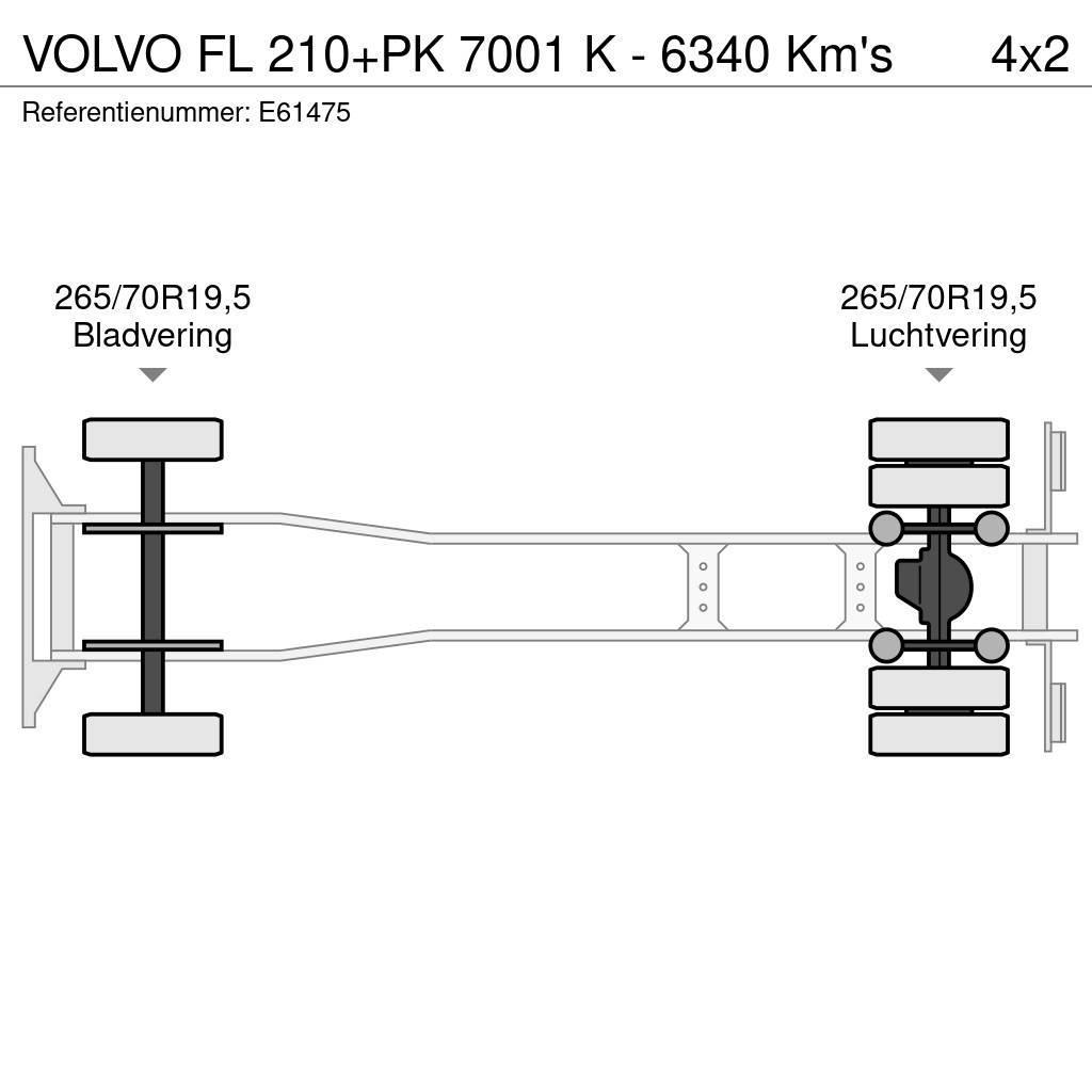 Volvo FL 210+PK 7001 K - 6340 Km's Camiões caixa cortinas laterais